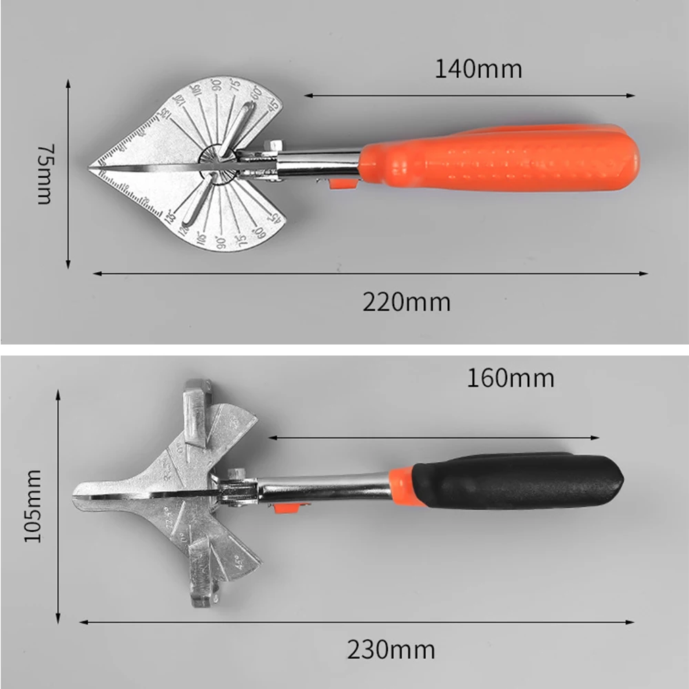 Multi Angle Miter Shear Cutter Adjustable 45-135 Degree Scissors with Blades Hand Cutting Tools For Miter Jobs and DIY Projects