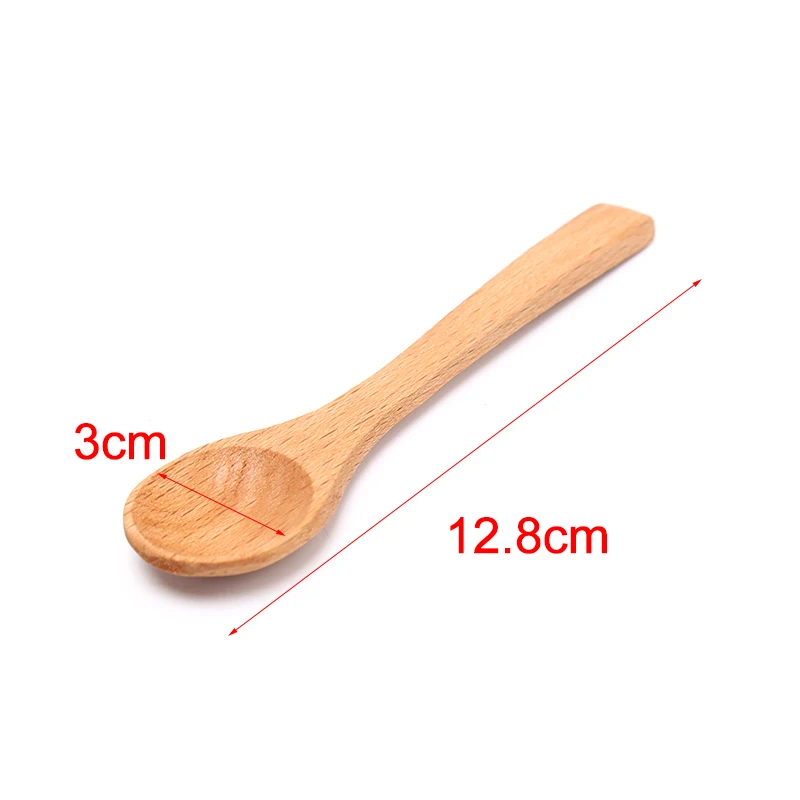 Cuchara redonda de madera de bambú para sopa, té, café, sal, utensilios de cocina, cubiertos, 1 unidad