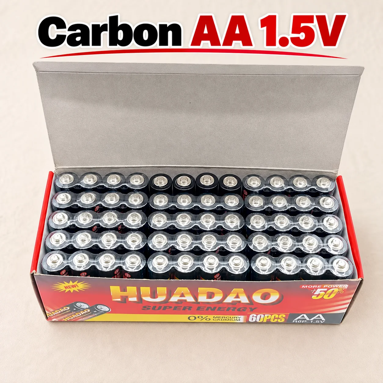 Carbon AA 1.5V Disposable Dry Battery Replacement Cell for Camera Calculator Alarm Clock Mouse Remote Control
