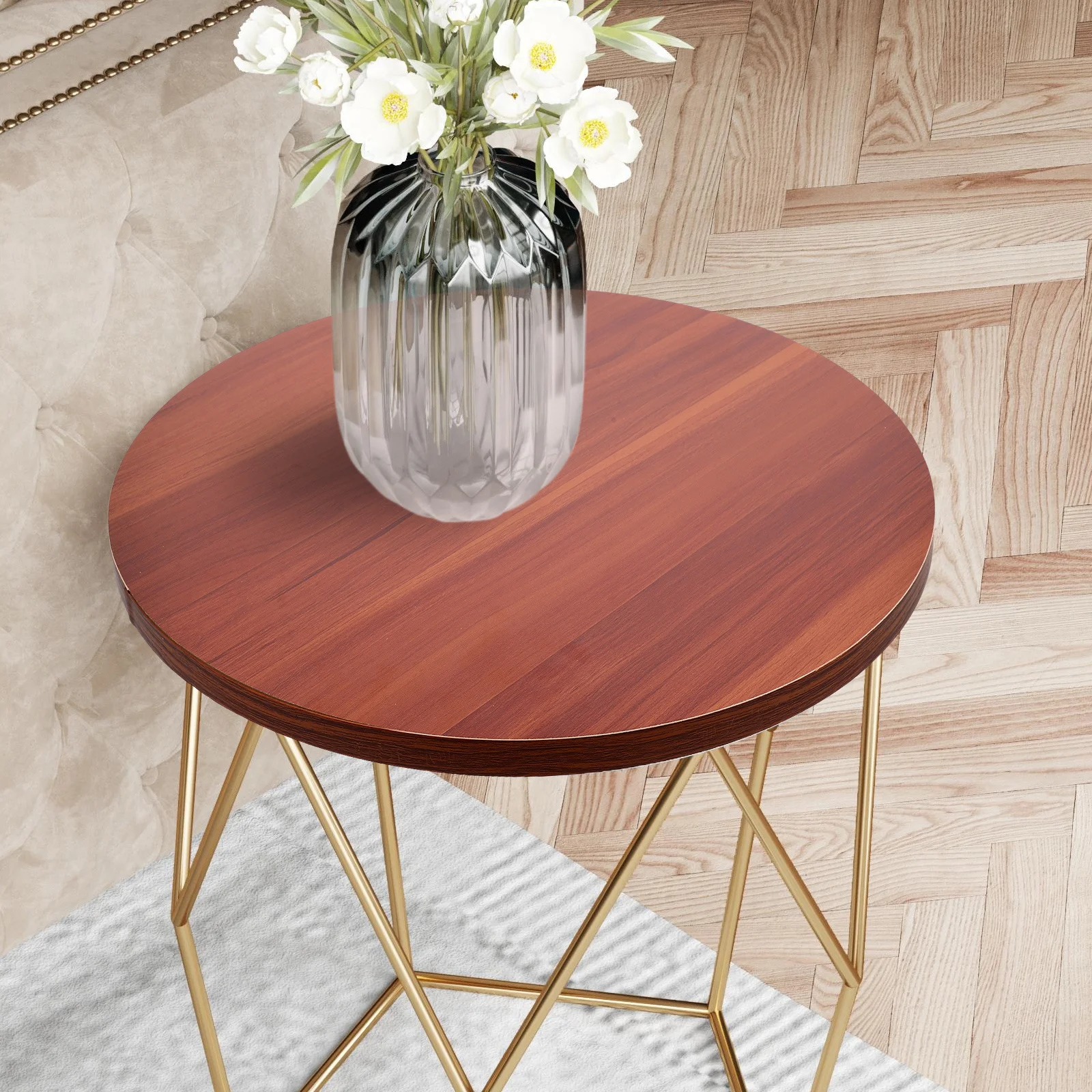 

Wood Round Dining Table Top 40cm Ideal DIY Desk Office Kitchen Restaurant Solid Wood Round Dining Surface