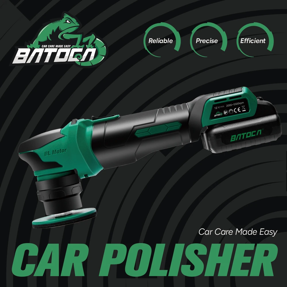 BATOCA S4 Cordless Car Polisher Mini Nano Brushless Dual Action 3/12mm Orbital Wireless Polishing Machine Kit