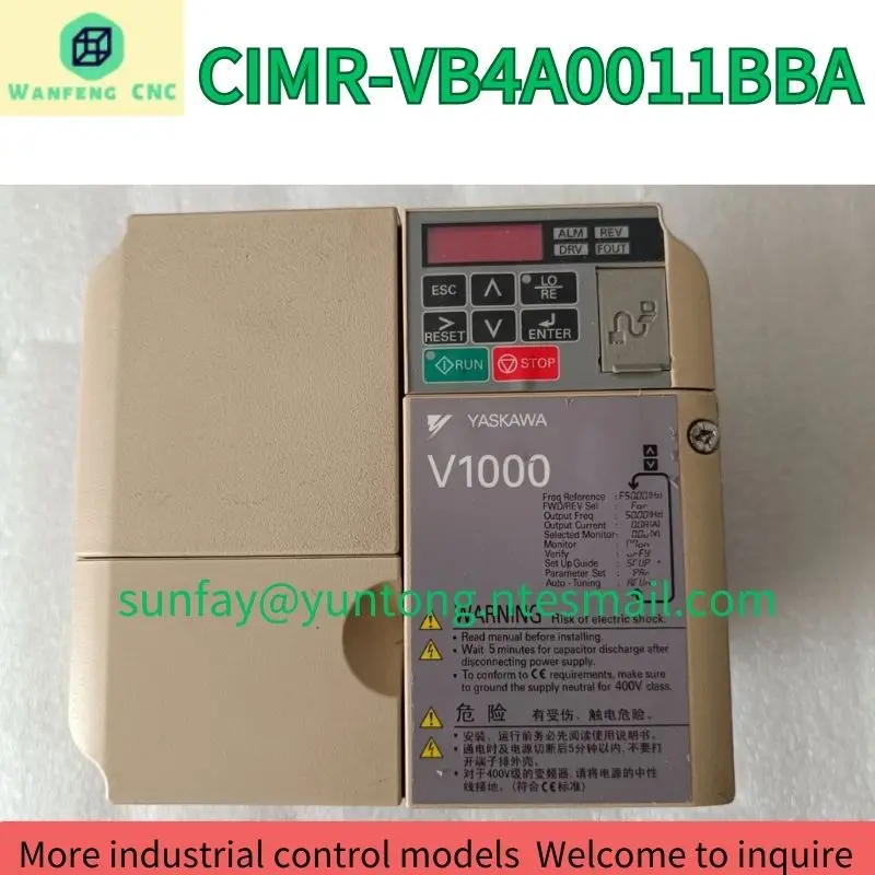 

second-hand V1000 frequency converter CIMR-VB4A0011BBA power 5.5/3.7 kW test OK Fast Shipping