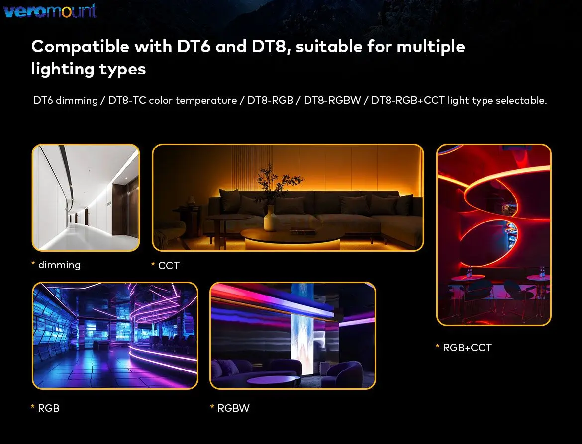 Skydance 5CH*4A 12V-48VDC CV DALI LED Dimmer 5 Channel 24V Controller  Constant Voltage DA5-L（DT6/DT8）For RGB RGBCCT LED Light image 5