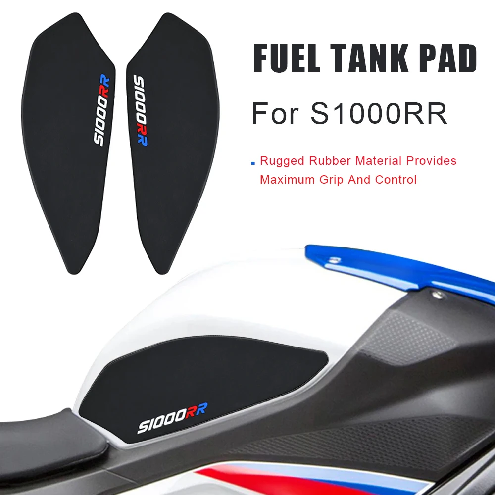 

Для BMW S1000RR S 1000 RR 2020-2022 2023, Нескользящие боковые наклейки на топливный бак мотоцикла, водостойкая прокладка, резиновая наклейка
