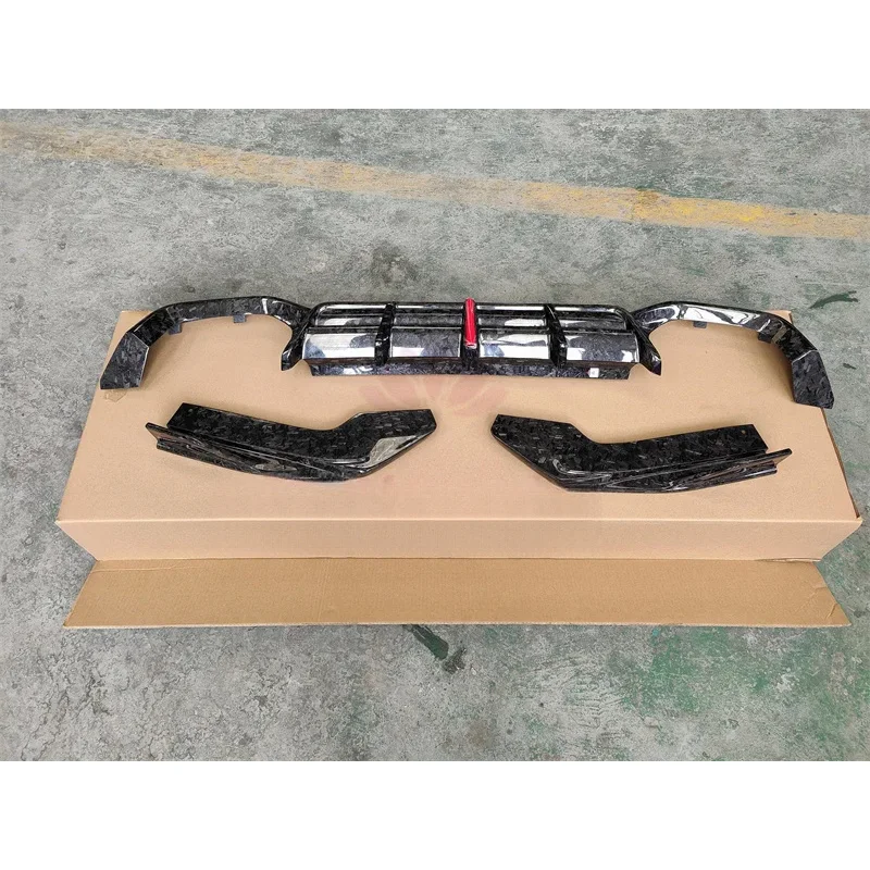 

Forged Carbon Fiber Rear Diffuser Front Lip Side Skirt Rear Spoiler Wind Blade Kit