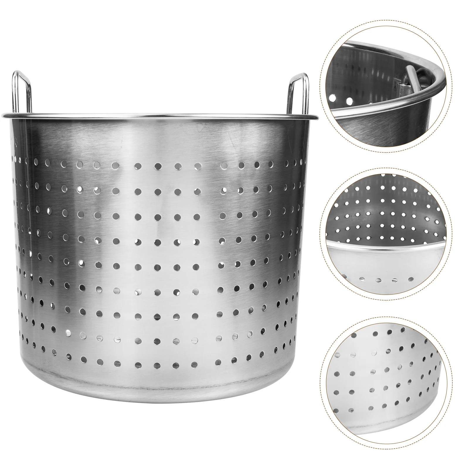 

Brine Bucket Cookware Crayfish Boiler Stainless Steel Leaky Pot Filter Seafood Pasta