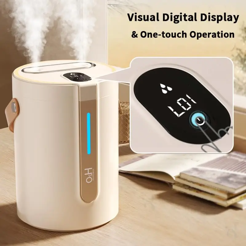 

2500ml USB Portable Aromatherapy Diffuser Humidifier with Digital Display Adjustable Mist for Bedroom Home Office Desk Plant Car