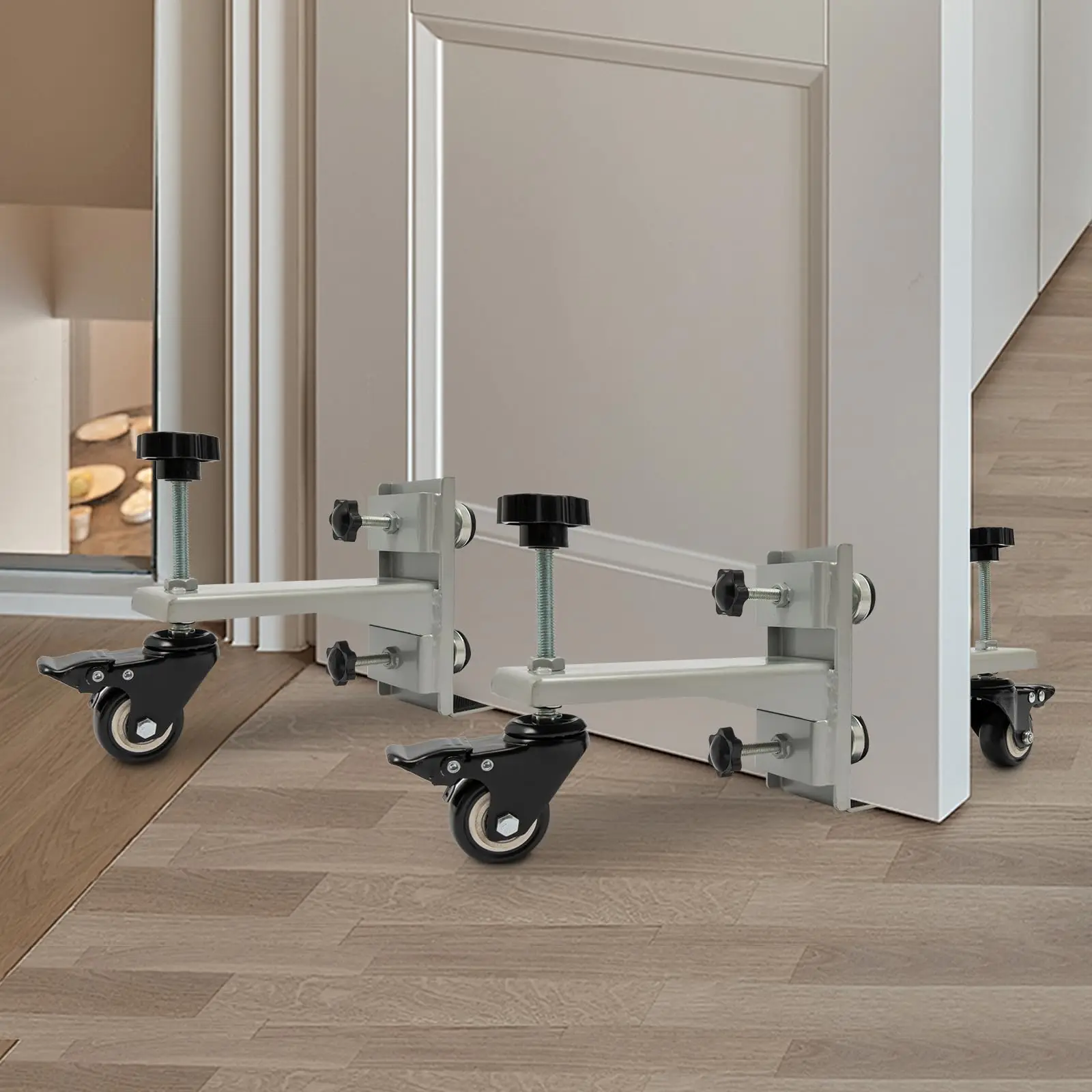 Набор инструментов для установки дверей из 2 предметов для дверей толщиной от 1 до 2,5 дюйма, установка дверей Долли с тяжелой панелью для транспортировки и установки