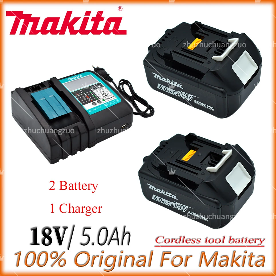 

100% Original Makita 5.0Ah 18V Li-ion Battery Charger DC18RF BL1850 BL1830 BL1430 BL1440 DC18RC Charging Tool With USB Port