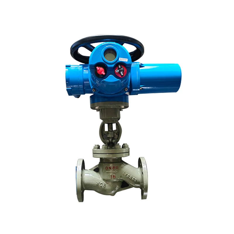 Dn80 Motorized Actuated Electric Fuel Globe Valves Industrial Globe Valve Automation