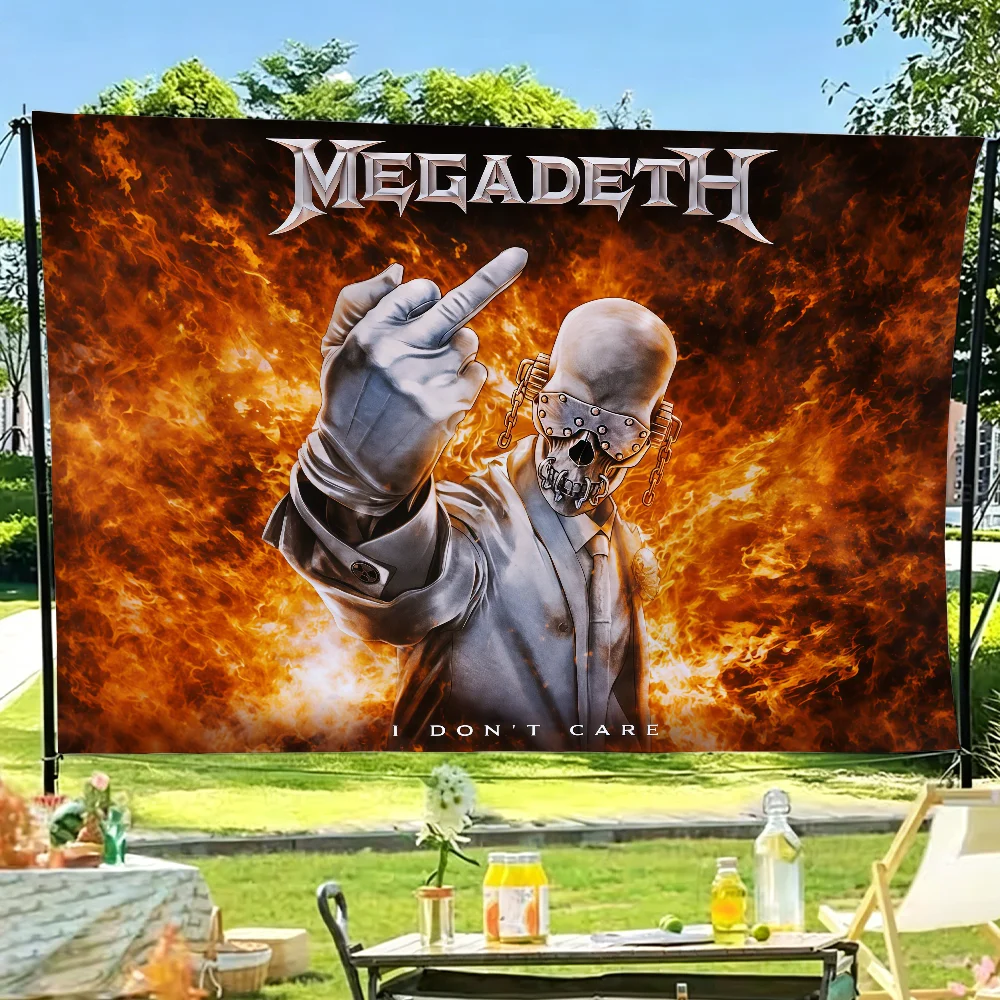 Band M-Megadeth Flag For Sports Matches  Games Parade Rally Holiday Festival Backyard Balcony Club Bar Decor