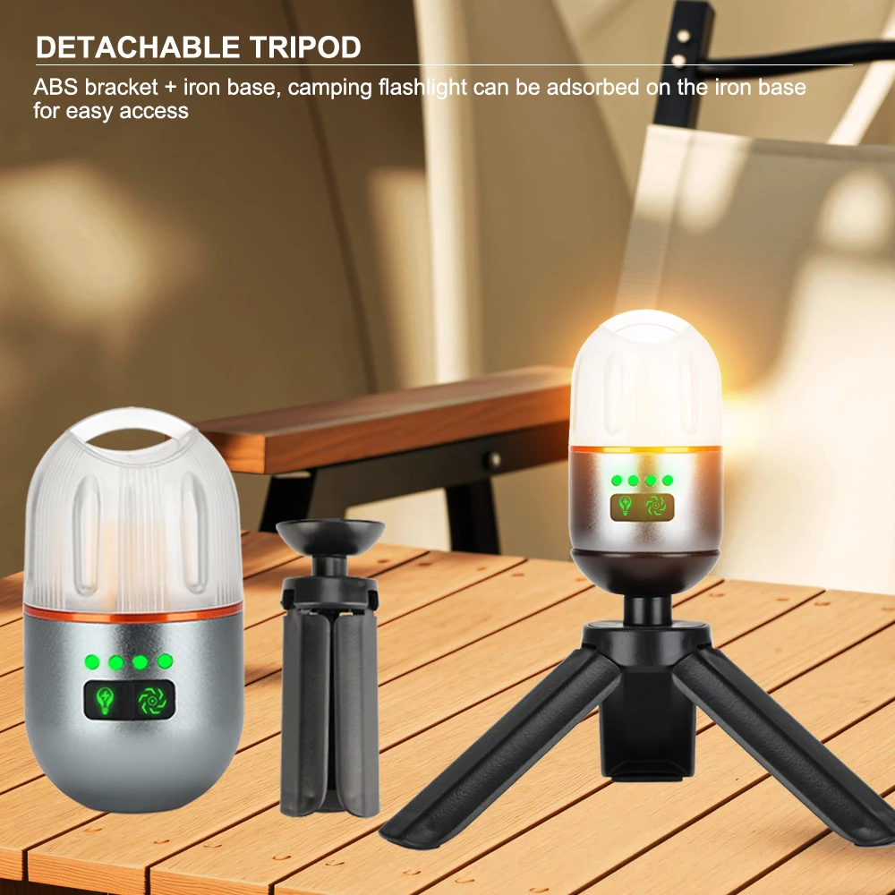 Imagem -04 - Led Camping Light Outdoor Ambiance Lamp Built-in Battery Lanterna Recarregável Tumbler Tocha Gancho Magnético Handlamp Asafee-b81