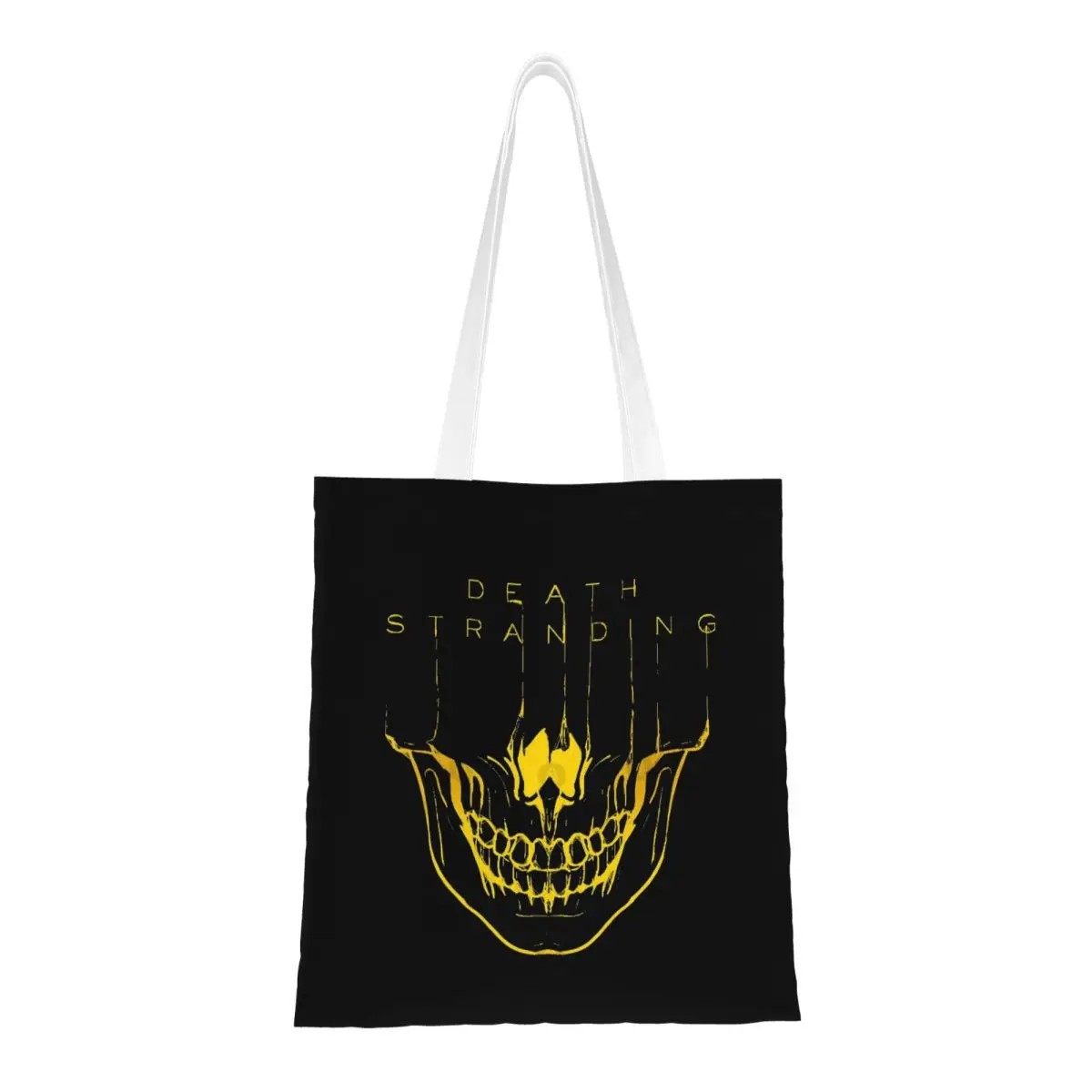 

Women Men Hardship Death Stranding Skull Tote Bags Canvas Shopping Bag for Child Handbags