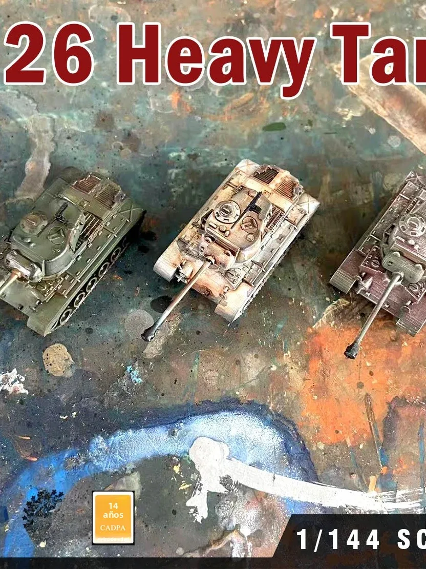 Modelo de Tanque Pesado de World of Tanks, Pieza de Exhibición, Producto Terminado, Tanque Pershing 1144M26, Juguete Coleccio...