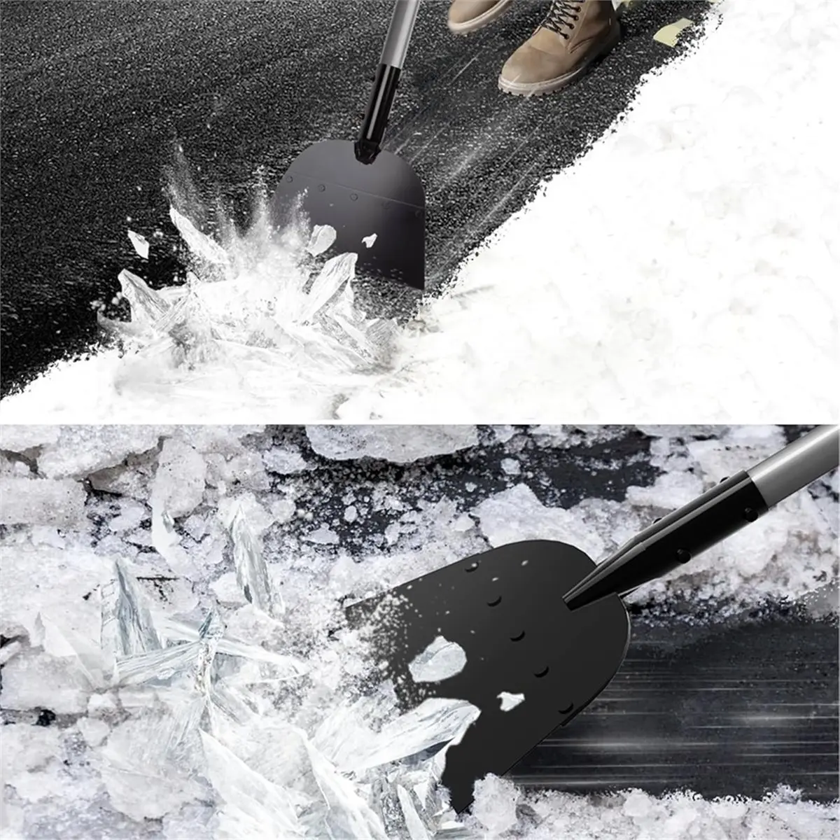 

Metal Snow Shovel 54", Heavy Duty Floor & Ice ,Flat Shovel for Driveway Sidewalk Garden Deck,for Snow Ice