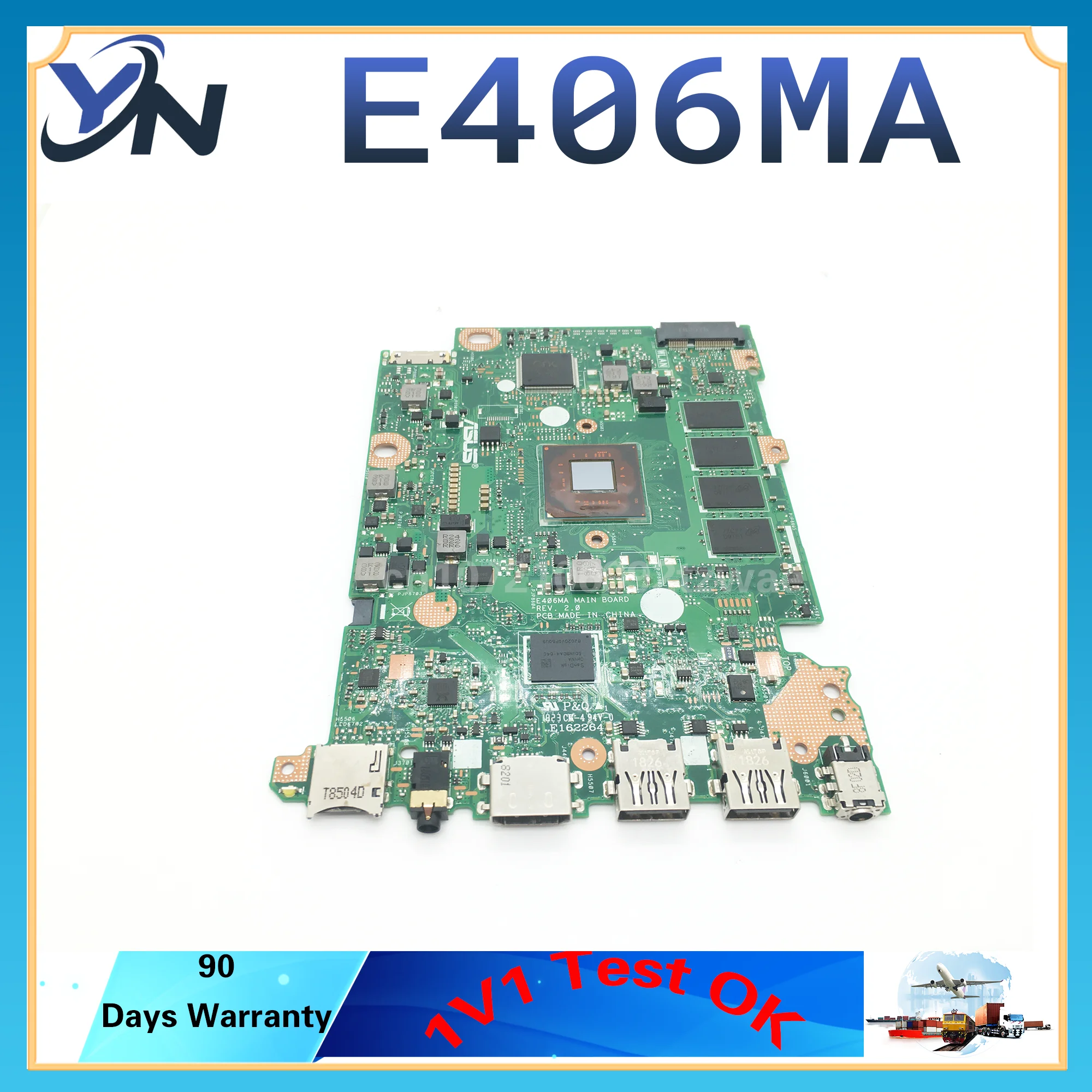 Carte mère E406 E406M E406MA L406MA E406MAS carte mère d'ordinateur portable avec N4000 N5000 2GB/4GB-RAM SSD-32/64G/128G SSD 100% TEST OK