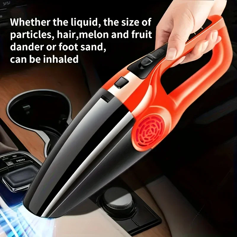 Car mounted powerful suction vacuum cleaner for small cars, small 12V household high-power wet dry dual-use vacuum cleaner