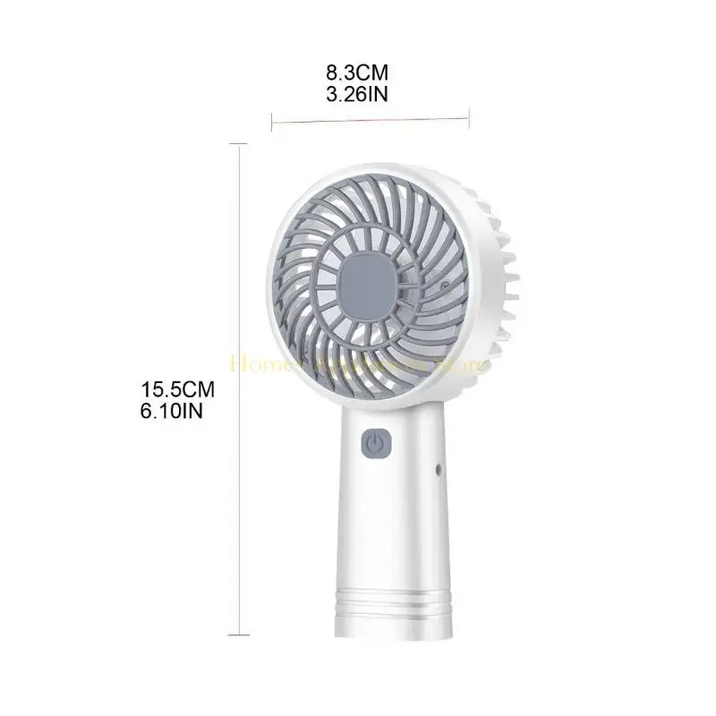 D0AB Small Table Fan Handheld Mini التبريد مروحة USB قابلة للشحن مروحة الجيب الصغيرة
