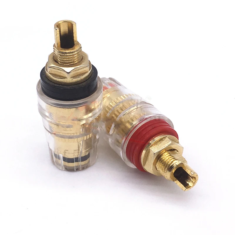 

Hifi A pair 45mm Banana connector Gold-plated Banana plugs sockets Copper terminal for Stereo speakers