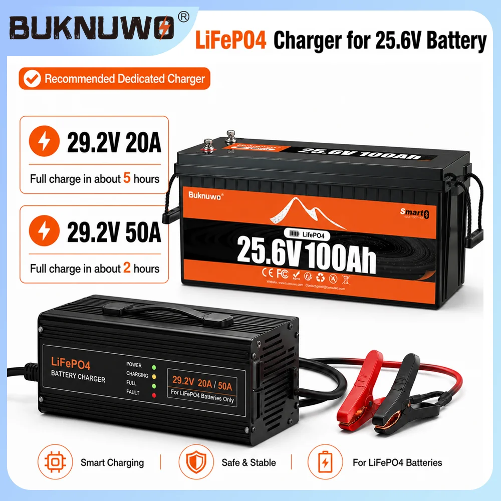 Lifepo4 12V 100Ah Bms Bluetooth - Buknuwo LiFePO4 24V/25.6V 100Ah Lithium Battery
