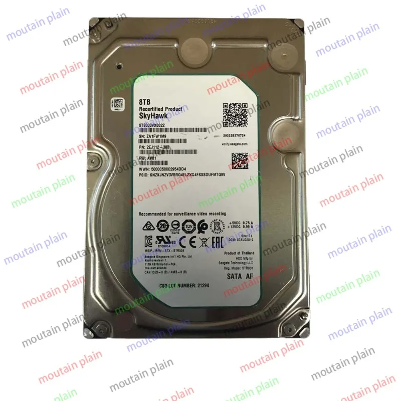 7200RPM SATA Hard Drive For ST8000VX0022 8TB 6Gb/s 256MB