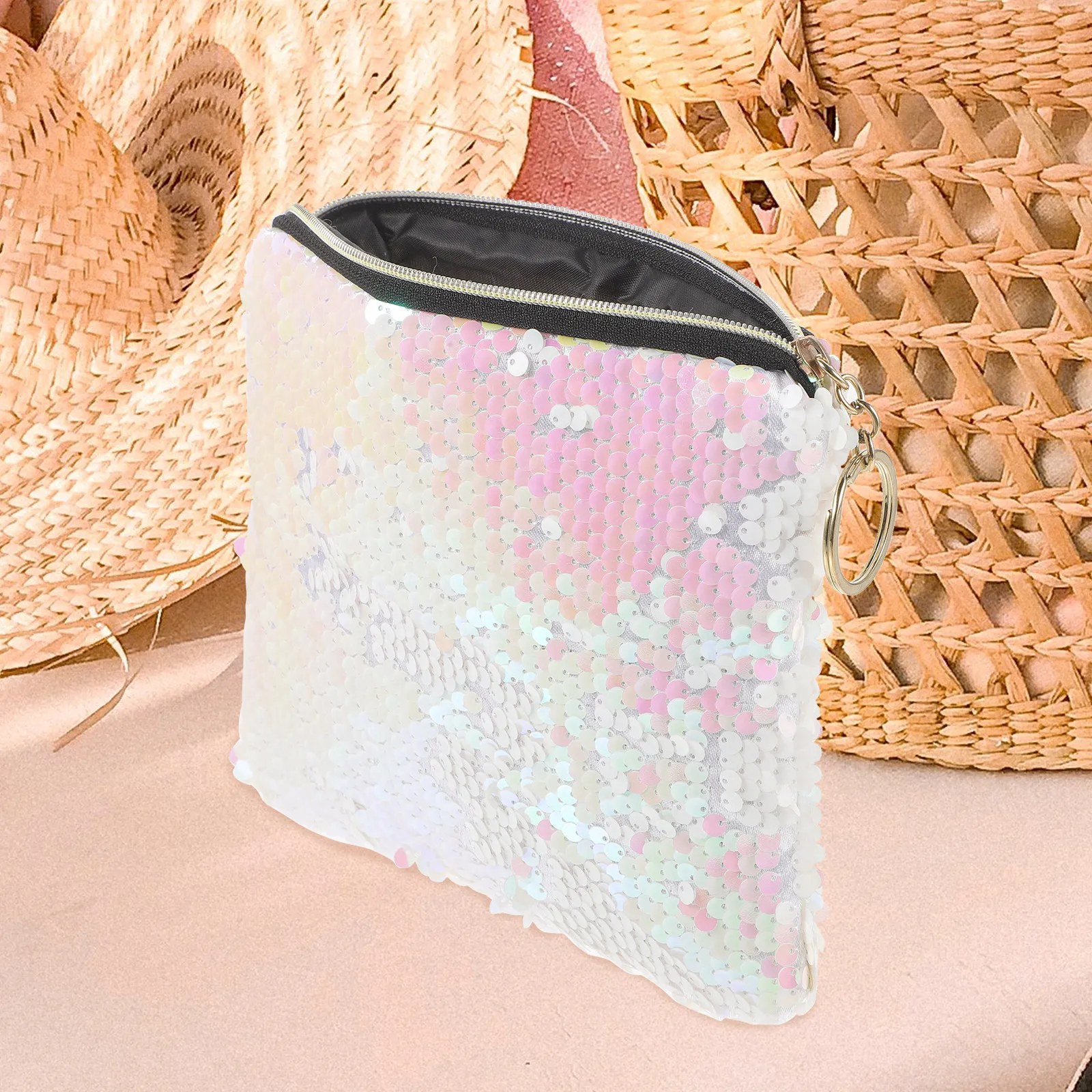 1pcs 여성을위한 스팽글 핑크 내구성 메이크업 파우치 - Coin Purse Women 리뷰 및 가격