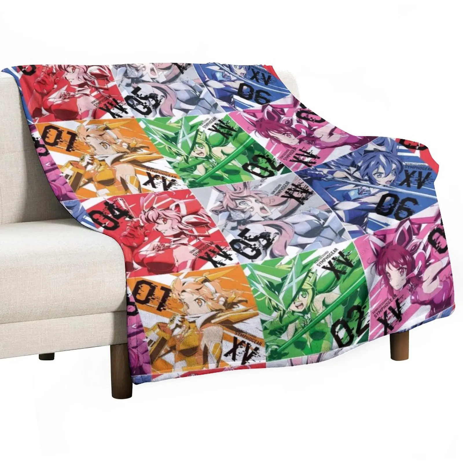 

Senki Zesshou Symphogear Throw Blanket Extra Large Throw Blanket Dorm Room Essentials Thin Blanket