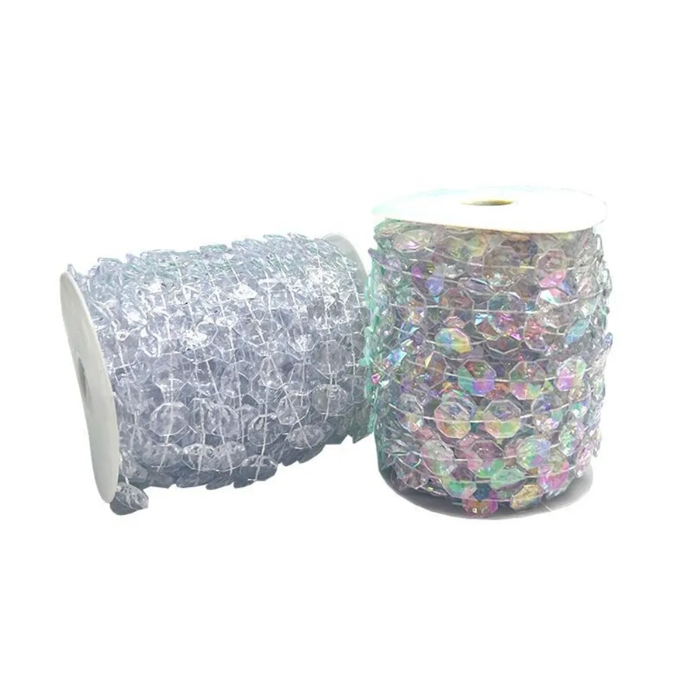 Wedding Prop Acrylic Bead String Curtain, UFO Crystal Bead Chain, Hanging Ornament for Aisle Party Backdrop Scene Layout Decor