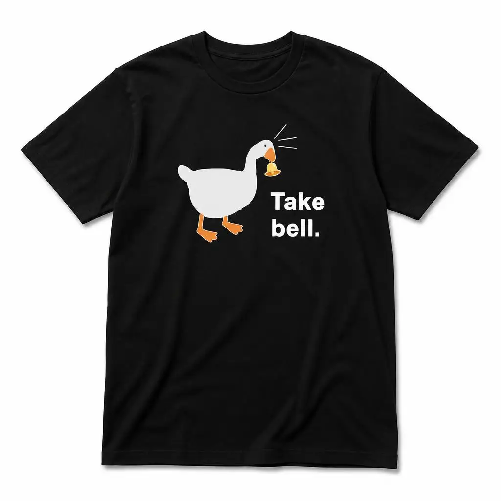 Take Bell Goose Game Meme Untitled T Shirts Casual Tees Short Sleeve Round Collar T-Shirt Pure Cotton Tops