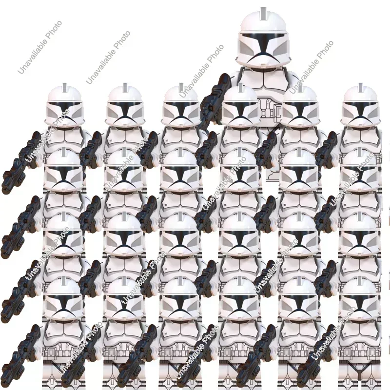 HEROCROSS 25Pcs New Clone soldiers 501st Clone Legion Compatible Blocks Darth Vader Brick Wars Action Figures Gifts Toys