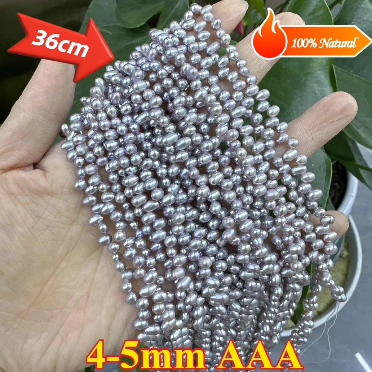 

4-5mm AAA Natural Freshwater Pearl Round Hand-Selected Purple Bead Wedding for Jewelry Making DIY Necklace Bracelet Accessories