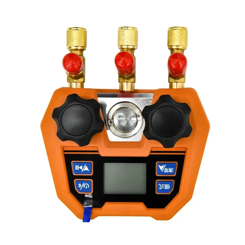 DMG-4B Digital Double Gauge Valve Electronic Manifold Instrument Refrigeration Maintenance  Digital Manifold Gauge -14~800psi