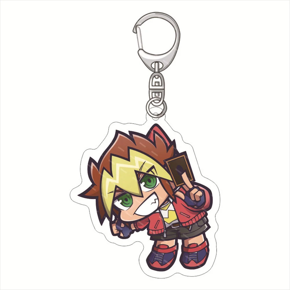 Anime YuGiOh Yu-Gi-Oh! VRAINS Keychain Doll AI Yusaku Fujiki Ryoken Kogami Acrylic Keyring Pendant friend for Toy Gift