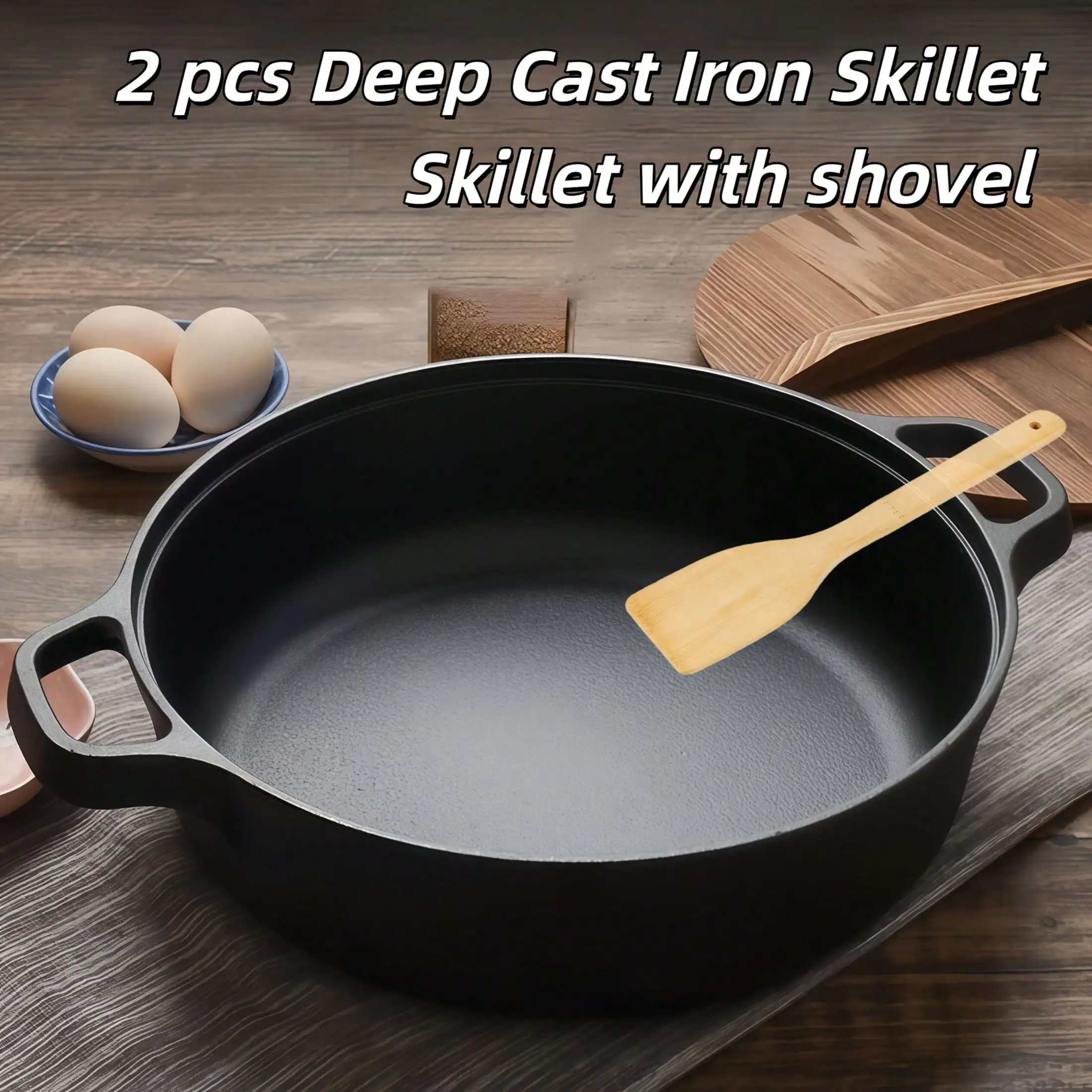 Cast Iron Skillet Set With Dua - Skillet Cast Iron Camp 评论和价格