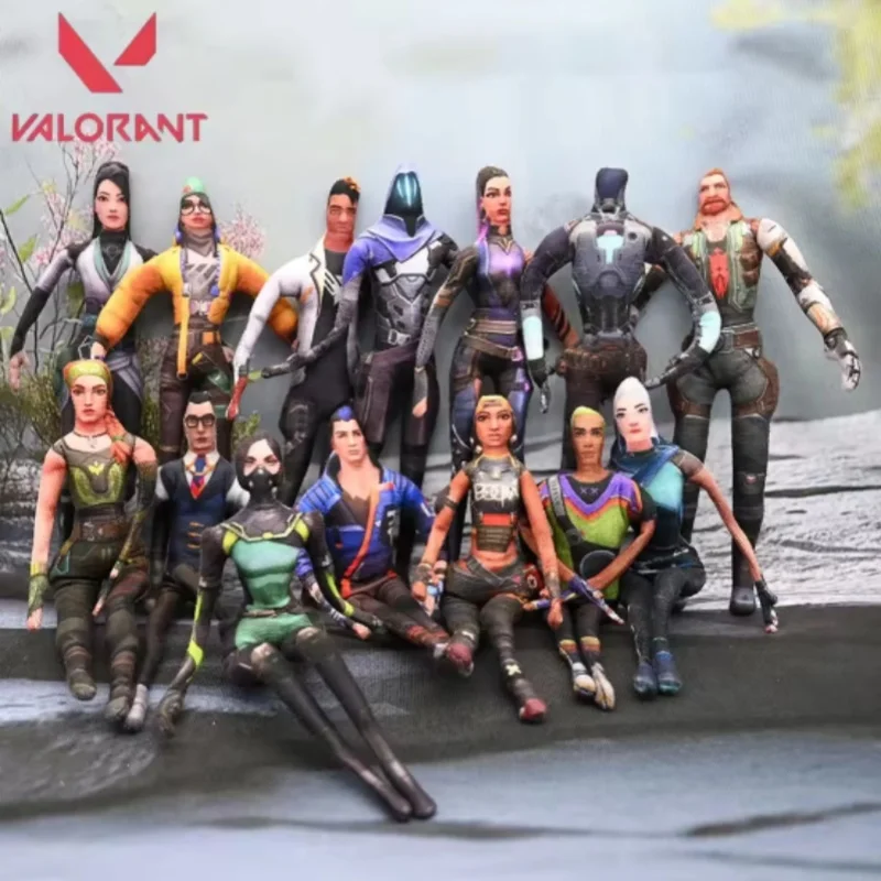 

New 28cm Valorant White Borderless Built In Skeleton Four Limb Movable Abstract Doll Surprising Gift For Children'S Toys