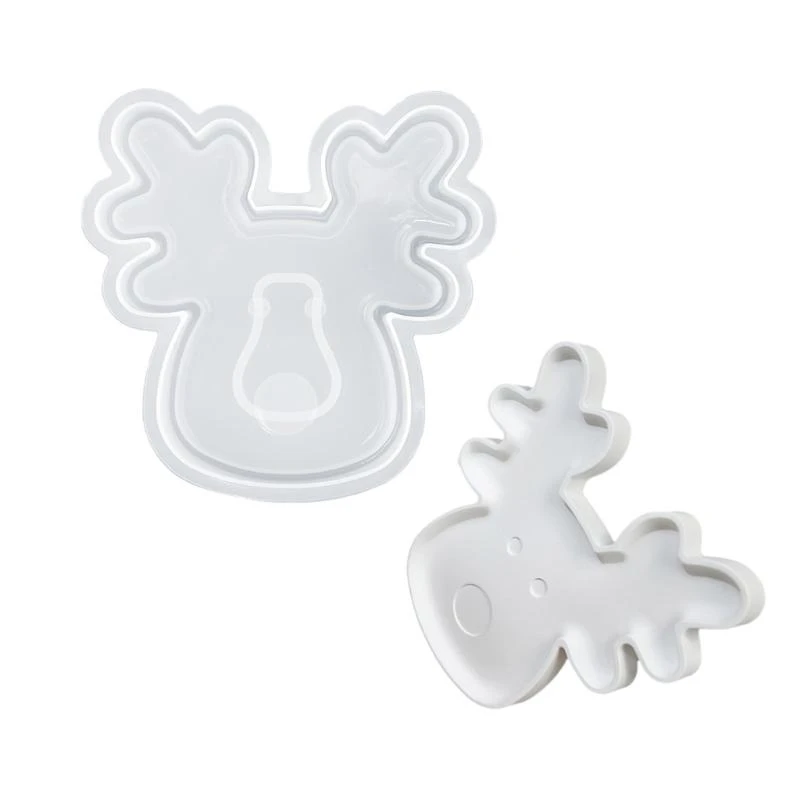 Portable Large Christmas Resin Tray Flexible Silicone Mold Sturdy and Flexible Accessory for Customes Craft and Jewelry