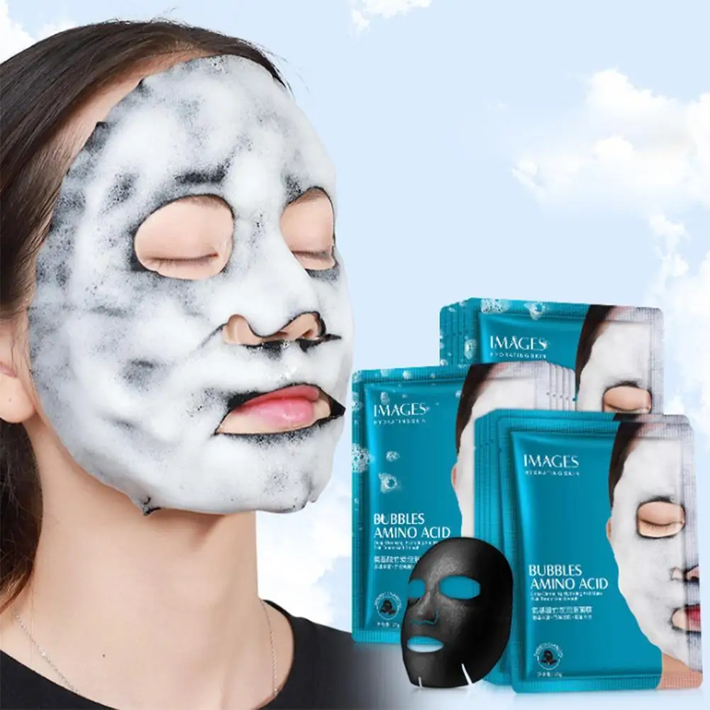 Oxygen Bubble Mask Black Sea Salt Moisturizing Bubble Mask Cleansing Shrink Oil Deep Pore Rejuvenation Facial Skin T5Z4