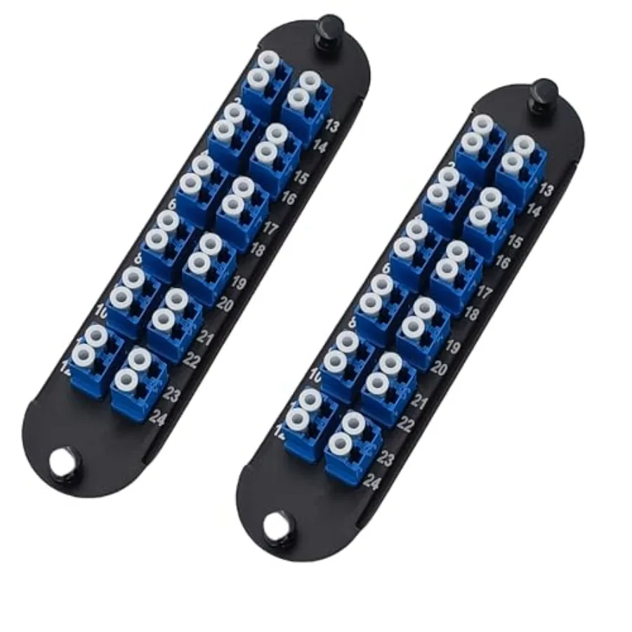 

【New model】Fiber Optic Hardware Closet Connector Housing Adapter Panel with LC Duplex SM Single Mode OS2 Adapters Compatible fo