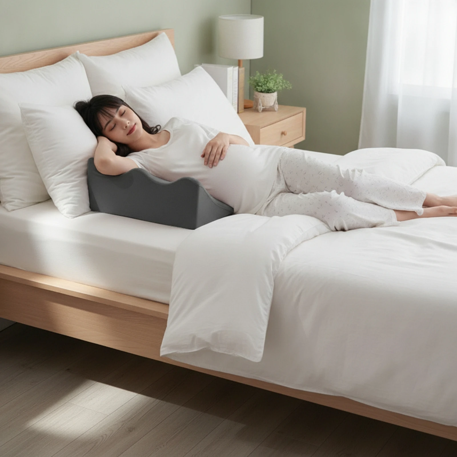 Side Sleeping Pillow Cooling Turning Pillow Contoured Ergonomic for Bed, Bedroom
