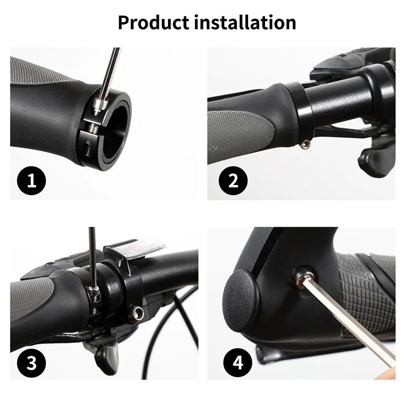 WEST BIKING Ergonomische Fahrradgriffe Lock-on Lenkerüberzug MTB Mountainbike Rutschfester Lenker-Endgriff Fahrradzubehör 1 Paar – Detail 12