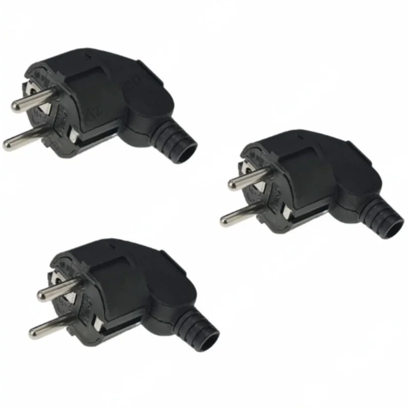 3 Pcs 4.8mm EU Schuko, Replaceable & Rewireable 250V 16A IP44 Socket Connector For Power Extension Cable