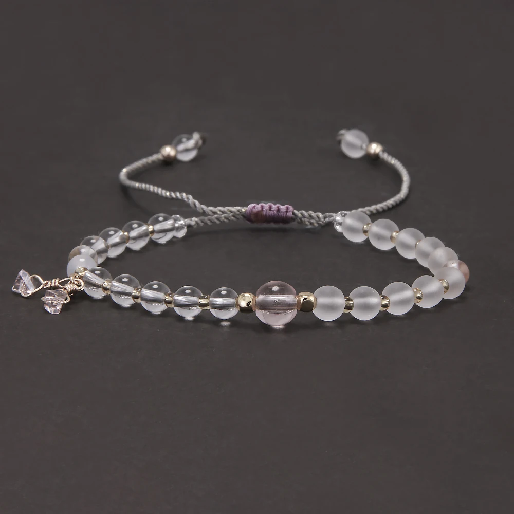 Clearance Sale Natural Stone Beaded Bracelet Bohemian Adjustable Healing Crystal Wristband Handmade Jewelry for Women Men