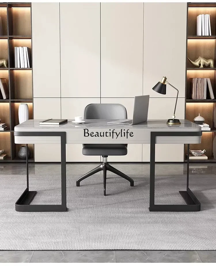 

Slate desk Italian light luxury modern simple minimalist computer office desk new
