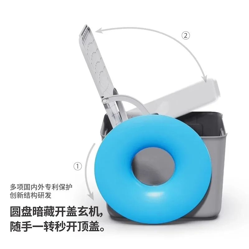 

Большой ящик для кошачьего туалета, устойчивый к ремням, пескозащитный, брызгозащищенный, полузакрытый пончик, кошачий туалет с черным отверстием