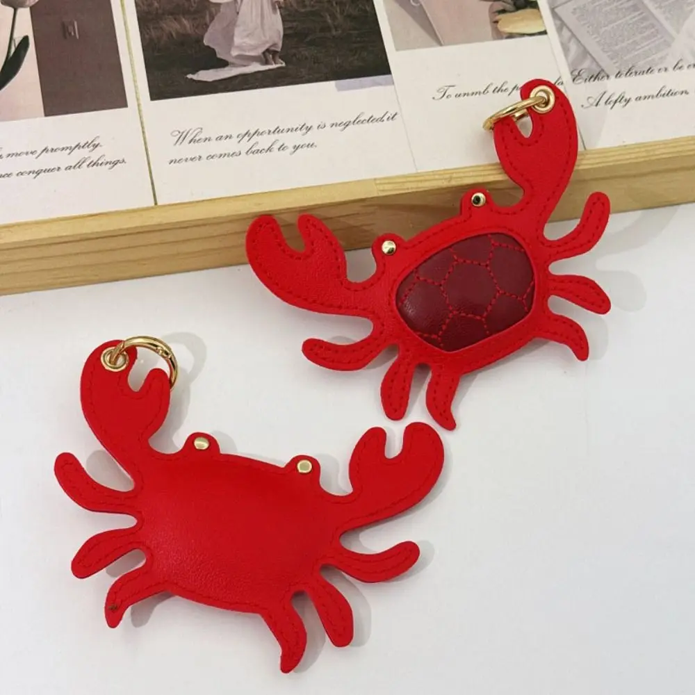 Multi-color Beach Style Pu Leather Lobster Pendant Cute Hanger Pu Crab Keychain Summer Fashion Bag Charm Men