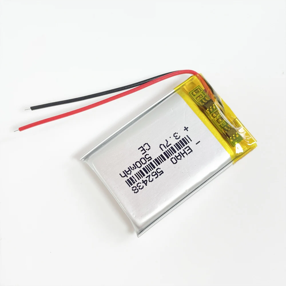 Akumulator litowo-polimerowy Li-po 3.7V 500mAh 562438 do słuchawek Bluetooth Mp3 GPS inteligentny zegarek z kamerą 5.6*24*38mm