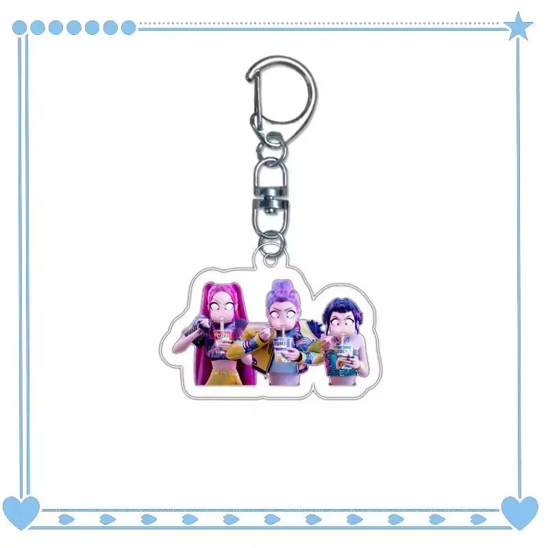 10/30 قطعة شيطان الصيادين سلاسل المفاتيح هدايا الحفلات الفتيات هدية عيد ميلاد حقيبة حشو المدرسة كرنفال مكافأة هدايا لحزب أنيمي Kpop