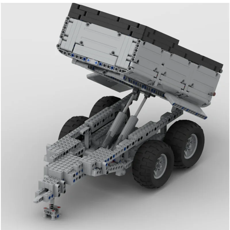 MOC-77381 Classic New Three-Axle Trailer Building Block Model, 792 Parts - MOC Boys' Children's Birthday and New Year Toy Gift