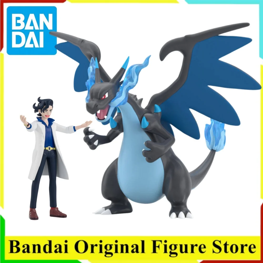figurines-d'action-originales-bandai-pocket-monsters-anime-mega-lizardon-charizard-platane-hakase-pokemon-scale-world-jouets-en-pvc