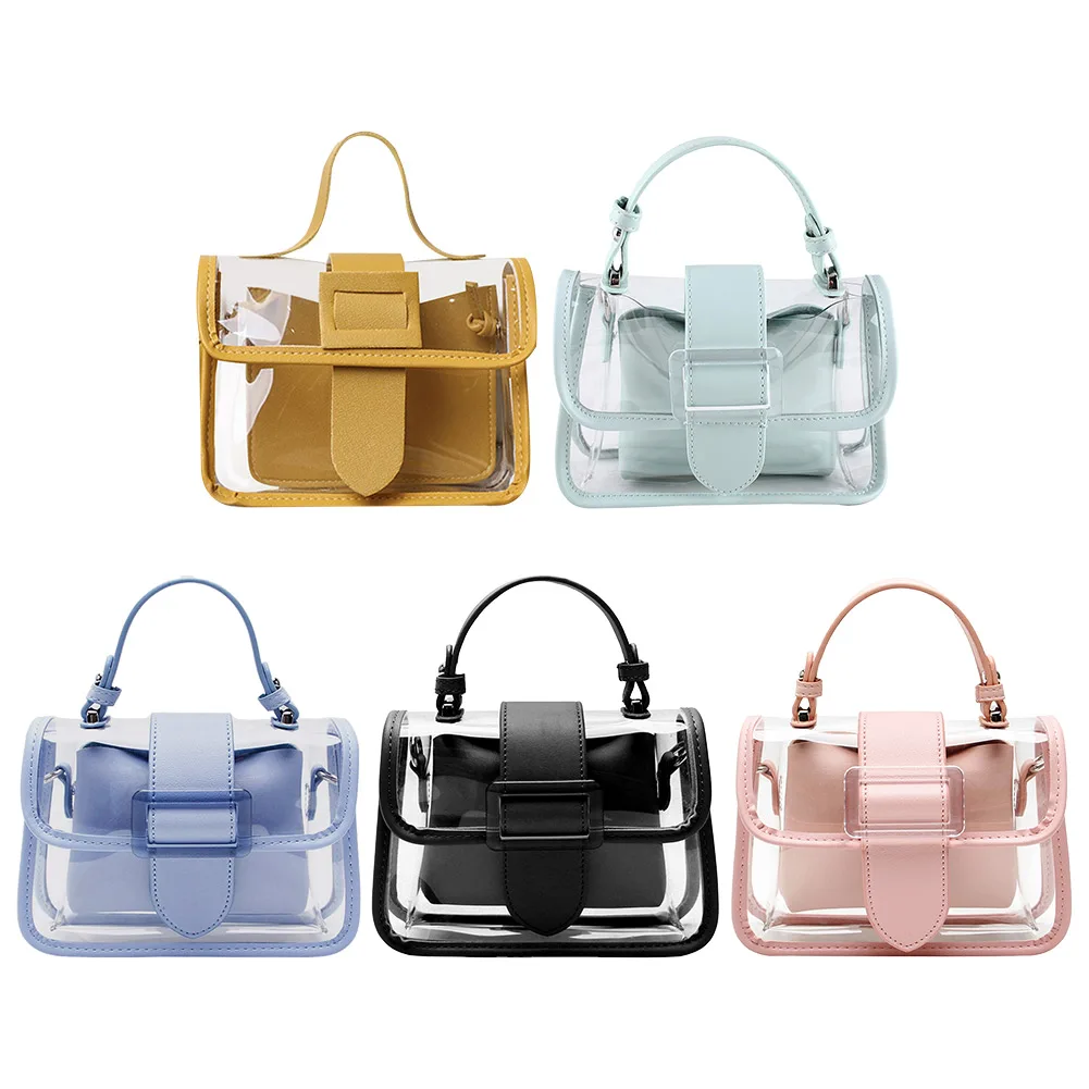 

PVC Transparent Ladies Crossbody Messenger Bags Shopping Daily Women Jelly Small Shoulder Bag Casual Luxury Handbag